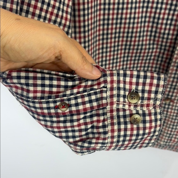 Fat Face Red and Blue Plaid Casual Buttoned Down Slim Fit Men's Shirt Size Large - Picture 6 of 12